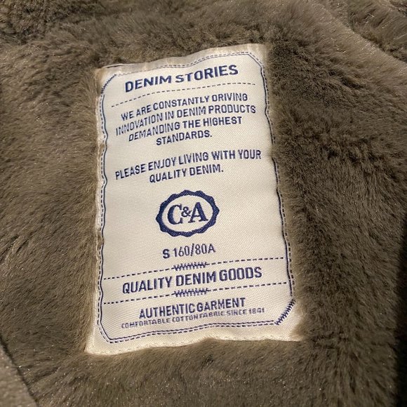 C&A faux rex rabbit fur parka jacket adjustable waist - Picture 6 of 9